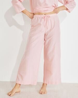 Haven Well Within Talbots Size Large Pink COTTON SILK DRAWSTRING PAJAMA PANTS